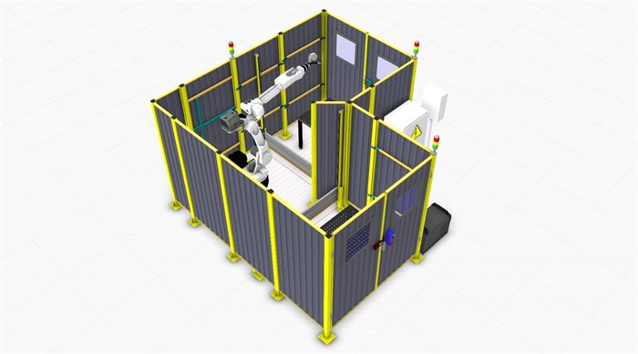 Роботизированный сварочный комплекс с двумя сварочными столами GR005