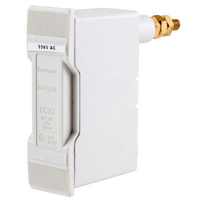SAFECLIP 32A BACK STUD CONNECTED WHITE