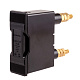SAFECLIP 20A BACK STUD CONNECTED BLACK