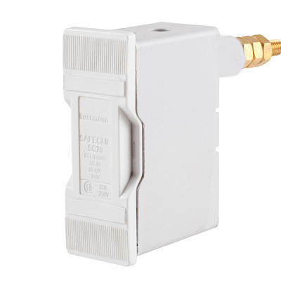 SAFECLIP 20A BACK STUD CONNECTED WHITE